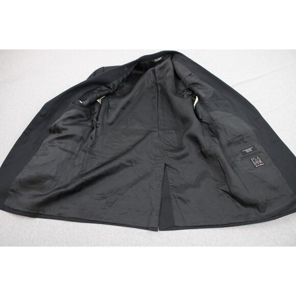 Jos. A. Bank Blazer Jacket Mens 40R Black Striped Wool 2 Button Single Breasted - Picture 6 of 8